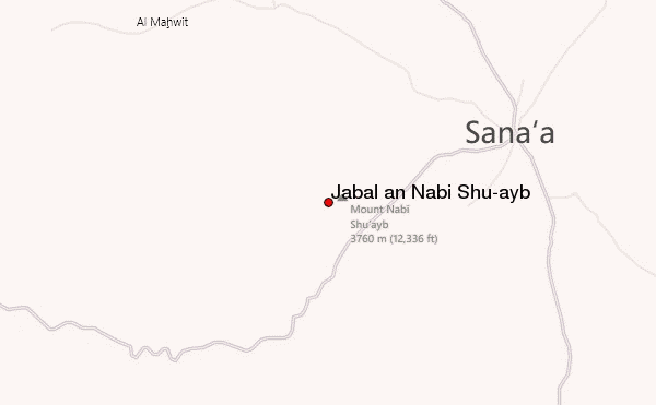 Jabal an Nabi Shu'ayb Location Map