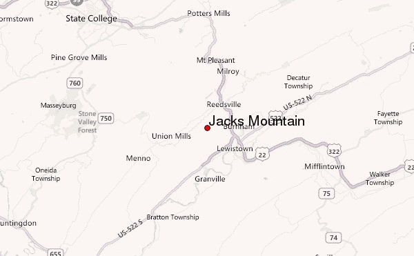 Jacks Mountain Location Map