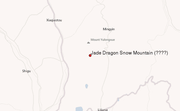 Jade Dragon Snow Mountain (玉龙雪山) Location Map