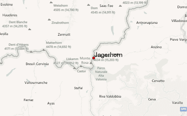 Jägerhorn Location Map