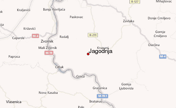 Jagodnja Location Map