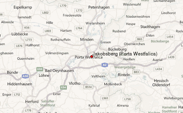 Jakobsberg (Porta Westfalica) Location Map