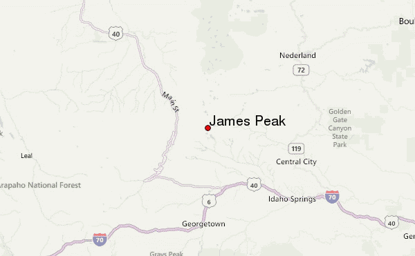 James Peak Location Map