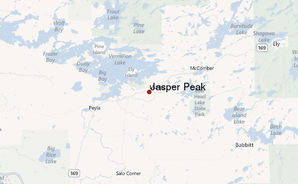 Jasper Peak Location Map