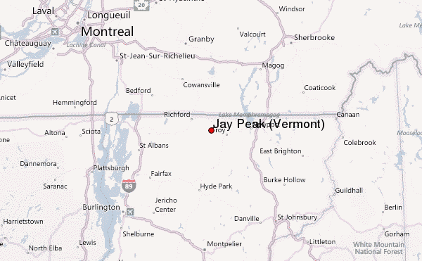 Jay Peak Vermont Map Jay Peak (Vermont) Mountain Information