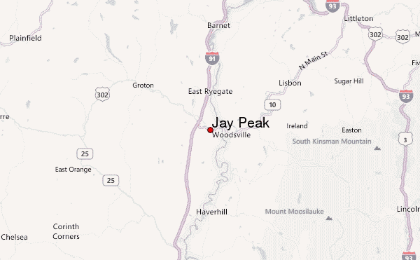 Jay Peak Location Map