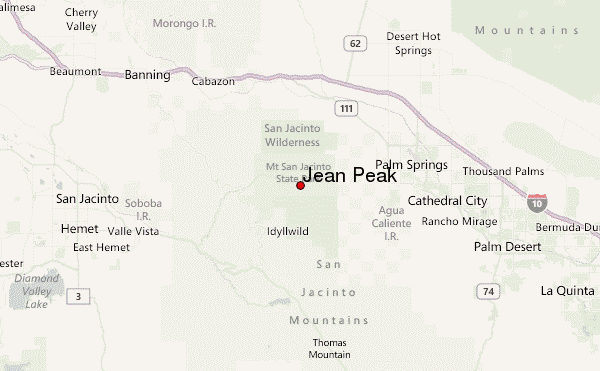 Jean Peak Location Map