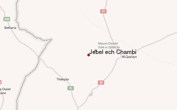 Jebel ech Chambi Location Map