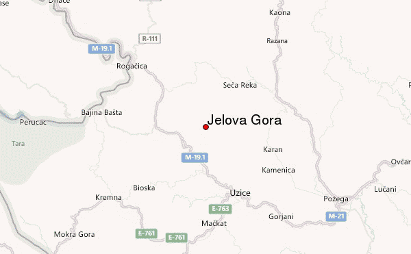 Jelova Gora Location Map