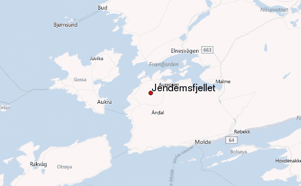 Jendemsfjellet Location Map