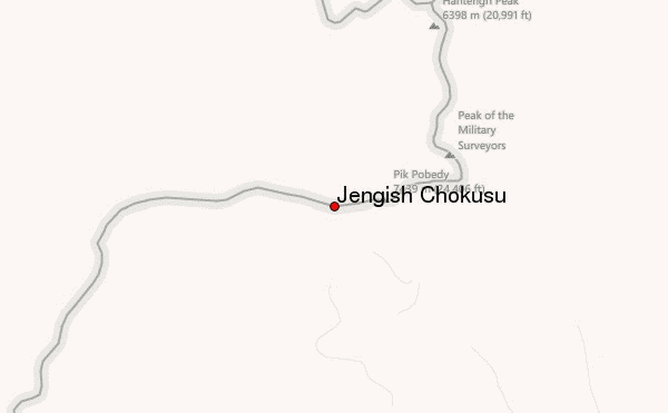 Jengish Chokusu Location Map
