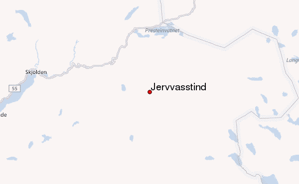 Jervvasstind Location Map
