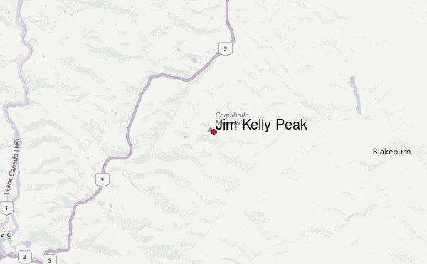 Jim Kelly Peak Location Map