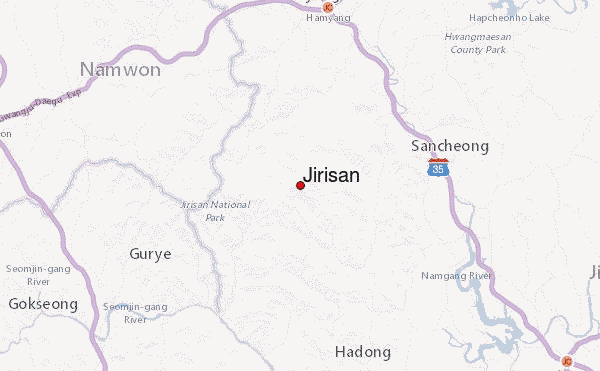 Jirisan Location Map