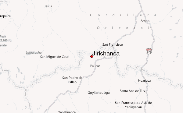 Jirishanca Location Map