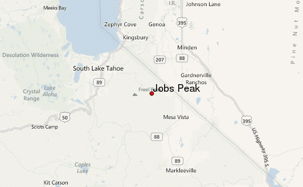 Jobs Peak Location Map