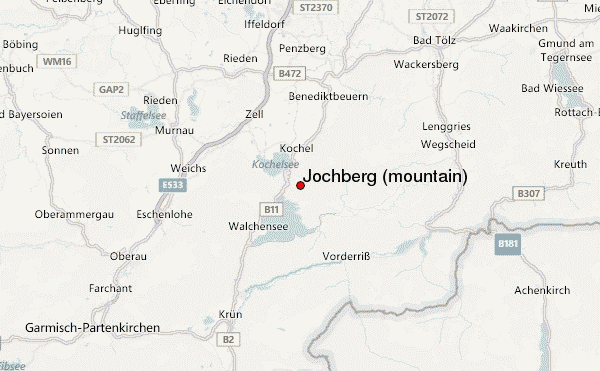 Jochberg (mountain) Location Map