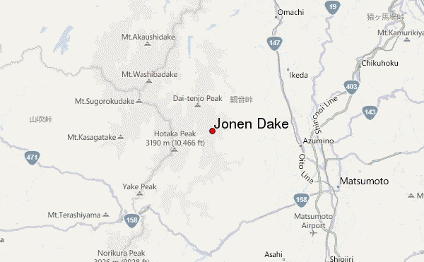 Jonen Dake Location Map