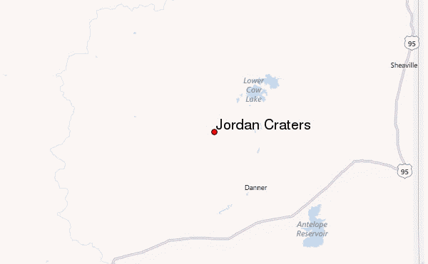 Jordan Craters Location Map