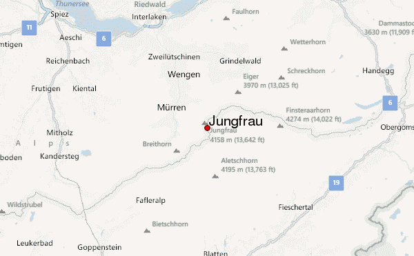 Jungfrau Location Map