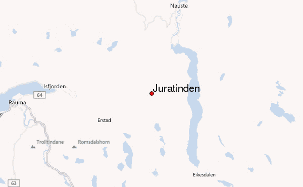 Juratinden Location Map