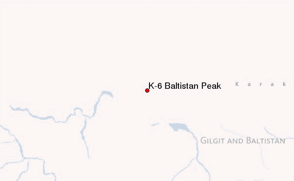 K-6 Baltistan Peak Location Map