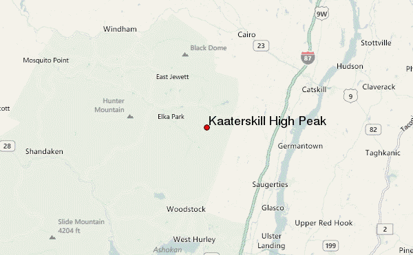 Kaaterskill High Peak Location Map