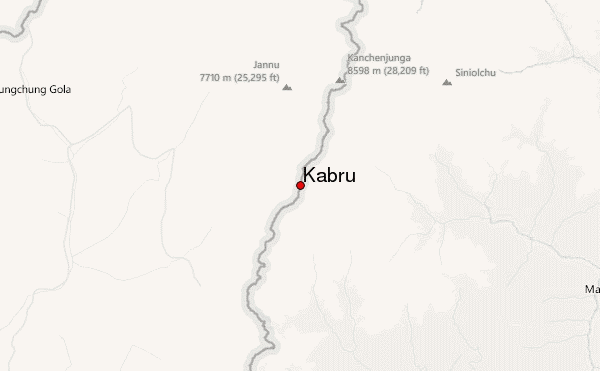 Kabru Location Map