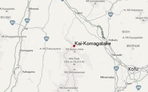 Kai-Komagatake Location Map