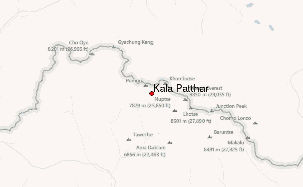 Kala Patthar Location Map