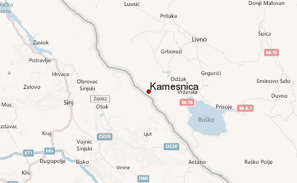 Kamešnica Location Map