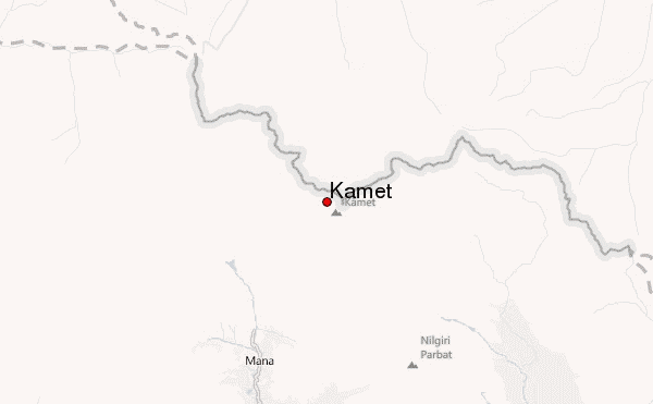 Kamet Location Map