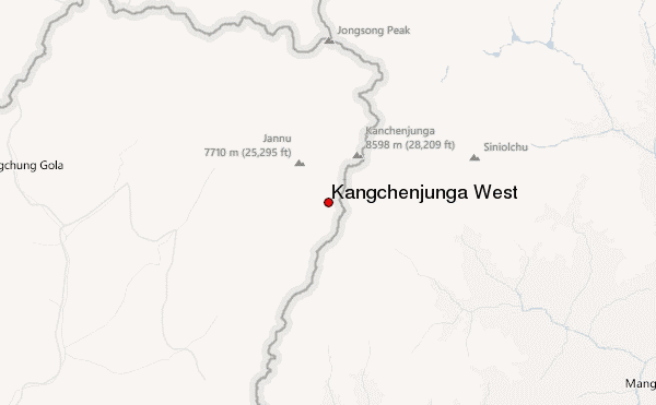 Kangchenjunga West Location Map