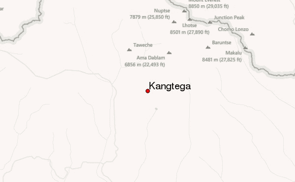 Kangtega Location Map