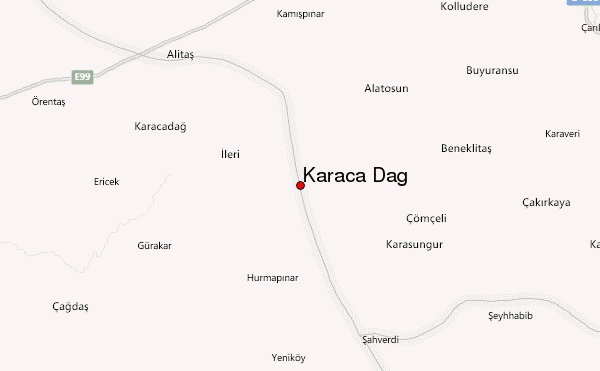 Karaca Dağ Location Map