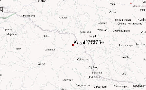 Karaha Crater Location Map