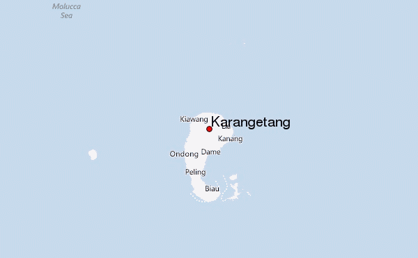 Karangetang Location Map