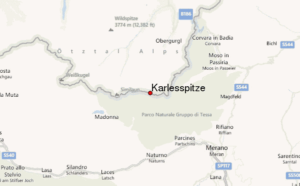 Karlesspitze Location Map