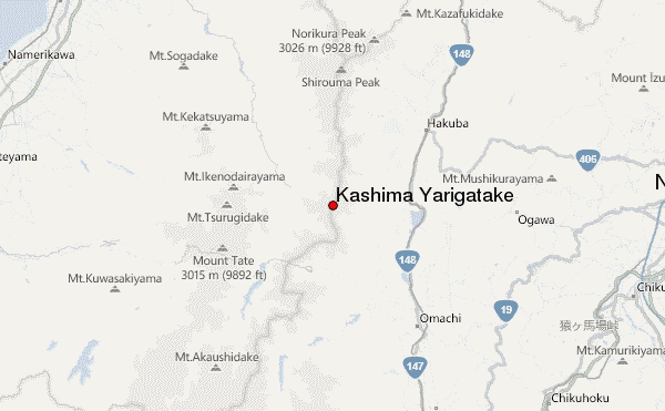 Kashima Yarigatake Location Map