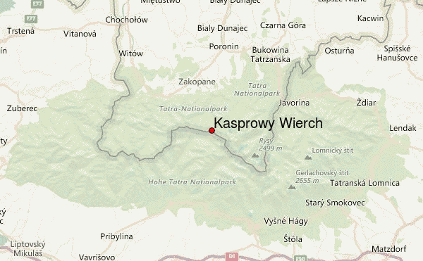 Kasprowy Wierch Location Map