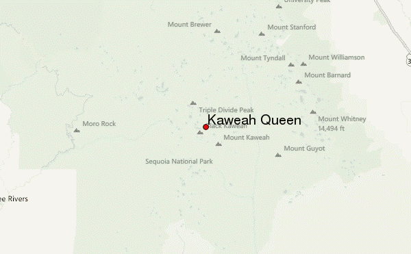 Kaweah Queen Location Map