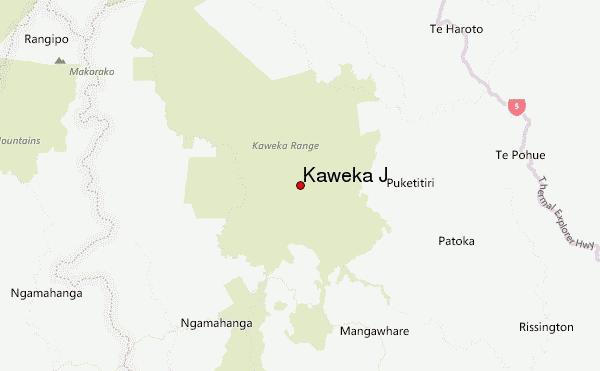 Kaweka J Location Map