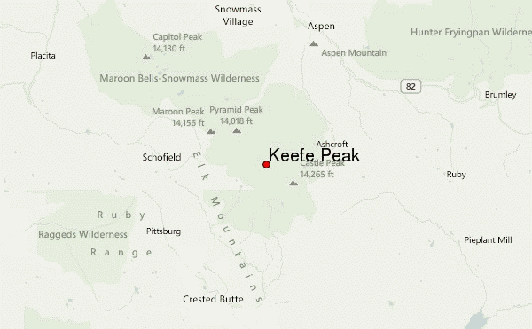 Keefe Peak Location Map