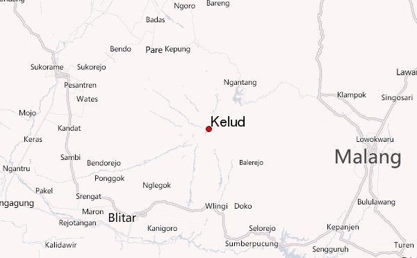 Kelud Location Map
