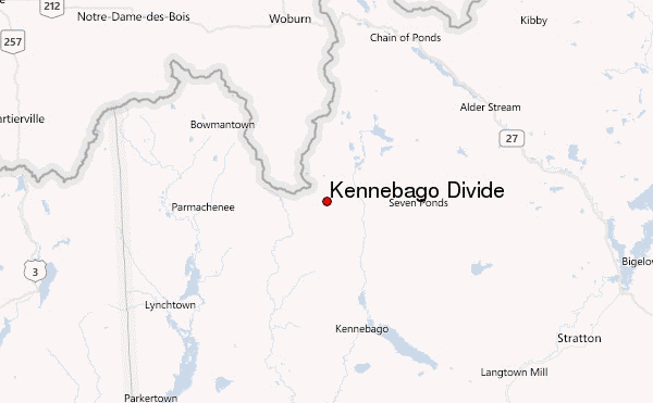 Kennebago Divide Location Map