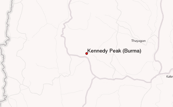 Kennedy Peak (Burma) Location Map