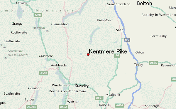 Kentmere Pike Location Map