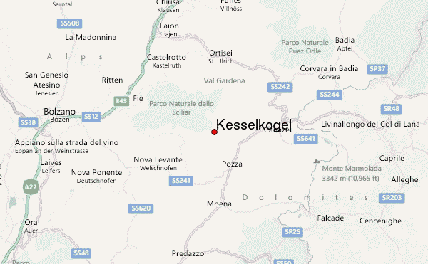 Kesselkogel Location Map