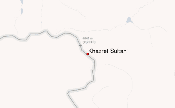 Khazret Sultan Location Map