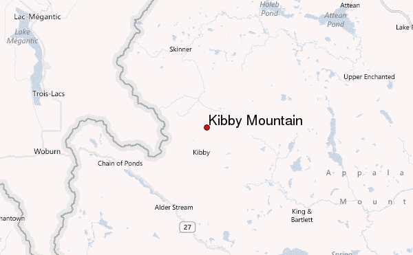 Kibby Mountain Location Map